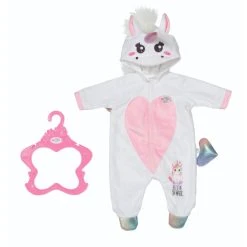 Baby Born Onesie Unicorn White For 43cm Doll